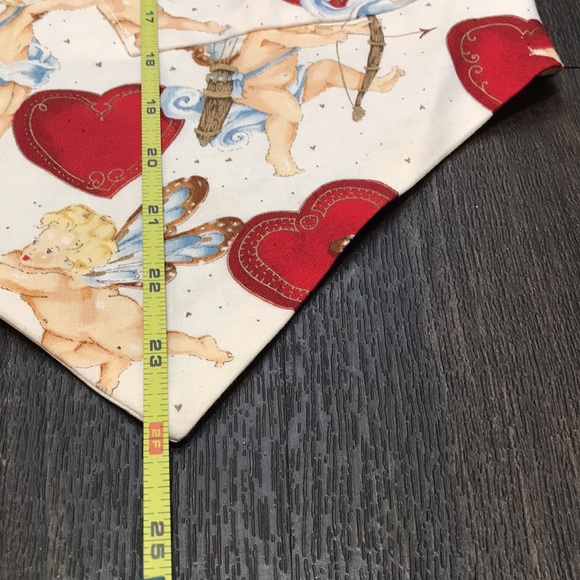 Vintage Valentines Day Hearts Holiday  Vest size small red ivory blue - Picture 4 of 6